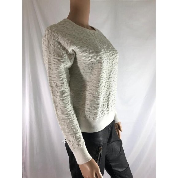 Marciano Women's Sweater Pullover Hoodie White Crew Neck Long Sleeves Size S - Picture 7 of 9